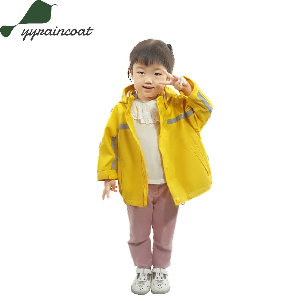 Kids Waterproof Rain Jacket Yellow